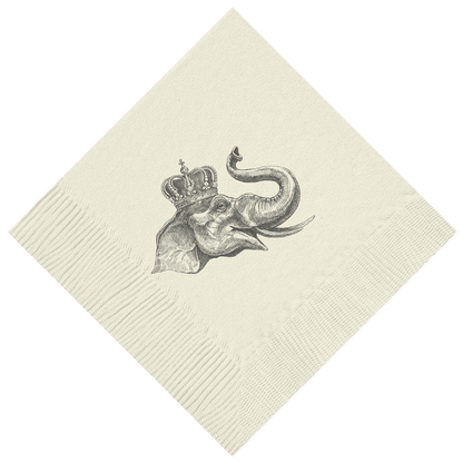 Customizable Lucky Elephant Beverage Napkins