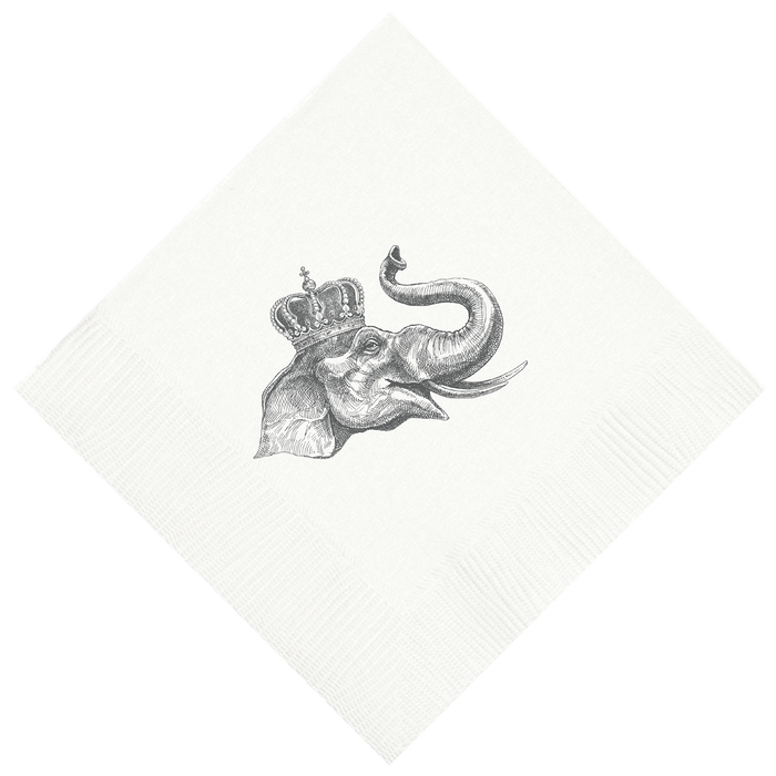 Customizable Lucky Elephant Beverage Napkins
