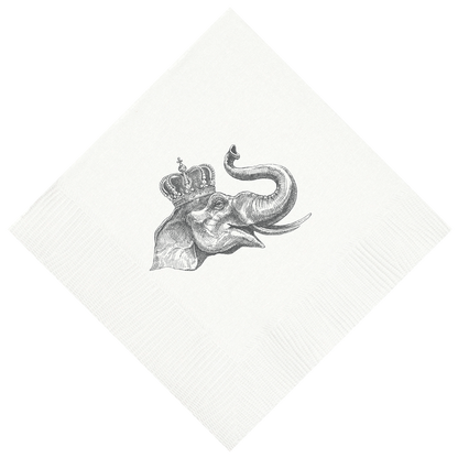 Customizable Lucky Elephant Beverage Napkins