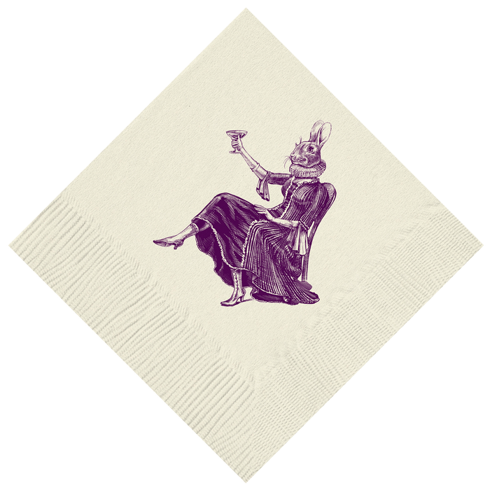 Customizable Party Bunny Beverage Napkins