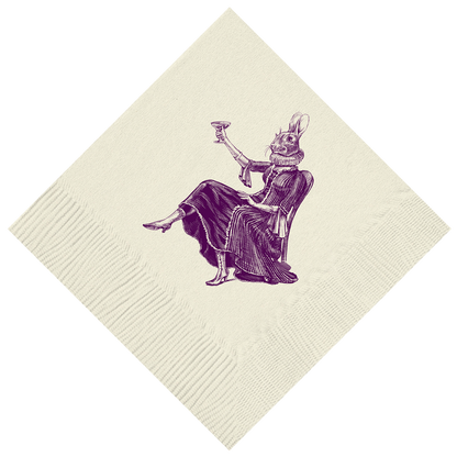 Customizable Party Bunny Beverage Napkins