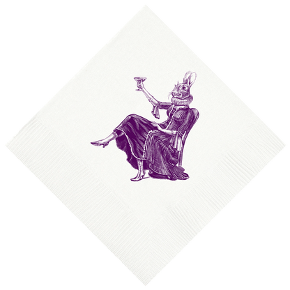 Customizable Party Bunny Beverage Napkins