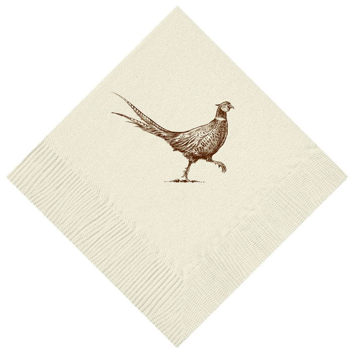 Customizable Pheasant Strut Beverage Napkins