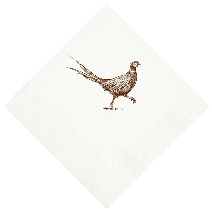 Customizable Pheasant Strut Beverage Napkins