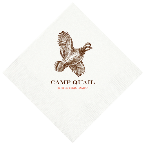 Customizable Quail Beverage Napkins
