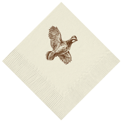Customizable Quail Beverage Napkins