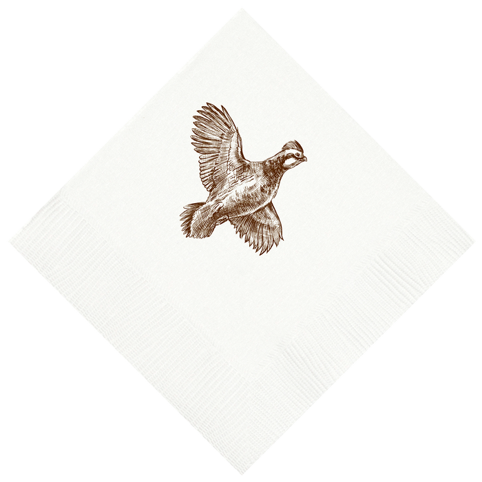 Customizable Quail Beverage Napkins