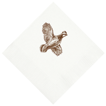 Customizable Quail Beverage Napkins