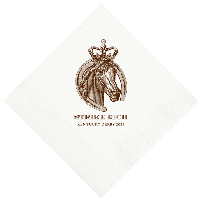 Customizable Royal Horse Beverage Napkins