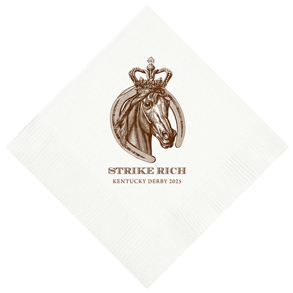 Customizable Royal Horse Beverage Napkins