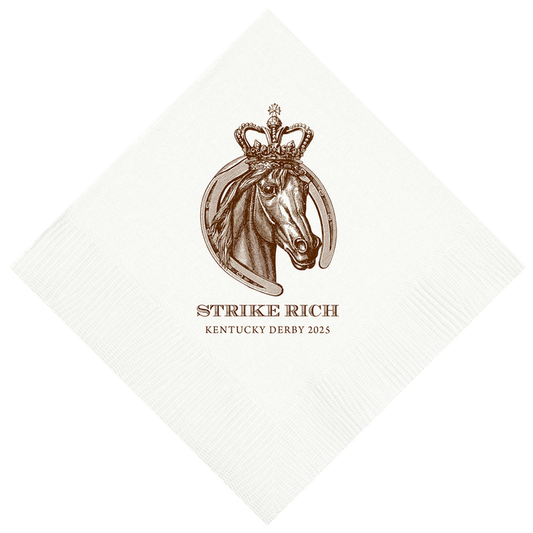 Customizable Royal Horse Beverage Napkins