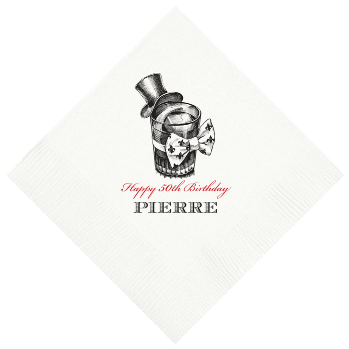 Customizable Sazerac Beverage Napkins
