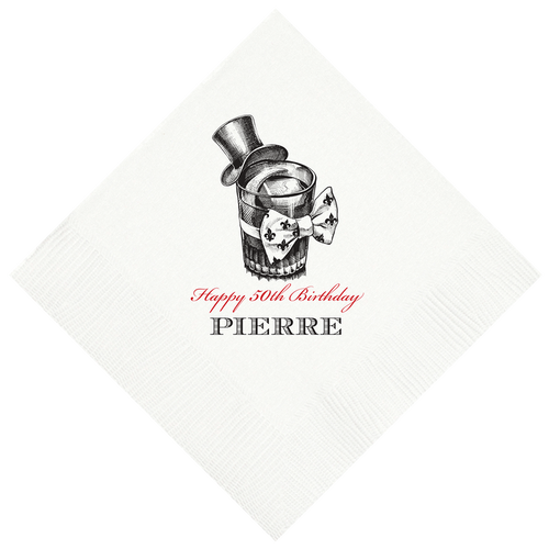 Customizable Sazerac Beverage Napkins
