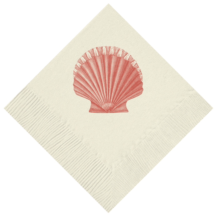 Customizable Scallop Beverage Napkins