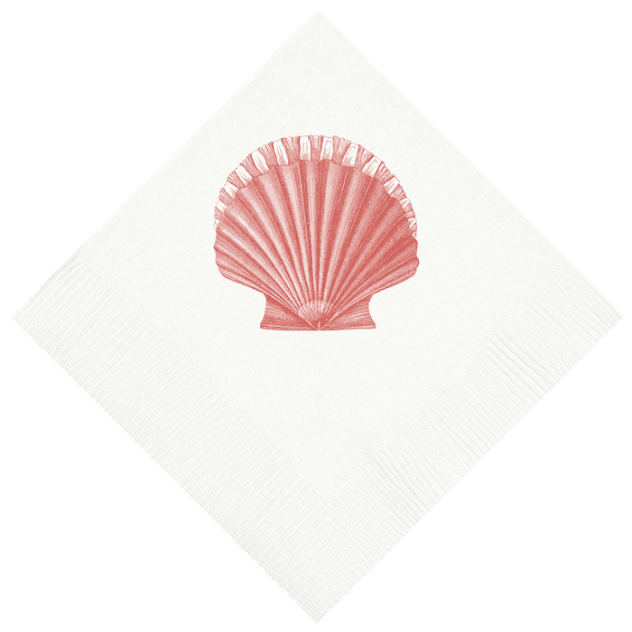Customizable Scallop Beverage Napkins