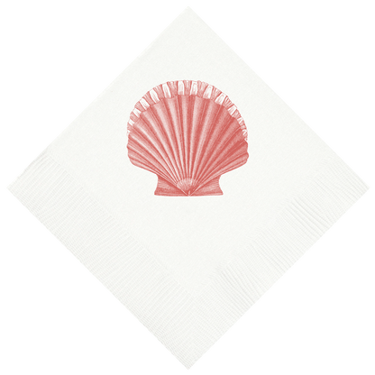 Customizable Scallop Beverage Napkins