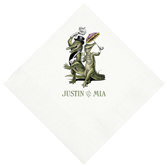 Customizable Second Line Gators Beverage Napkin