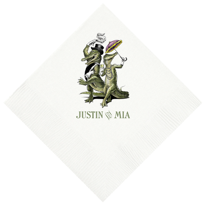Customizable Second Line Gators Beverage Napkin