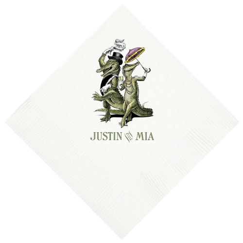 Customizable Second Line Gators Beverage Napkin