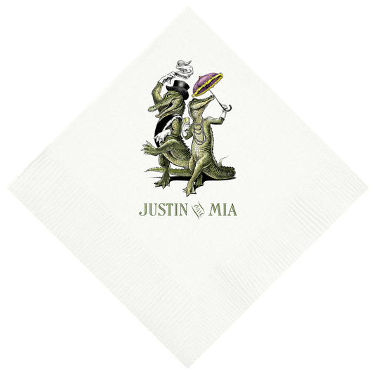 Customizable Second Line Gators Beverage Napkin