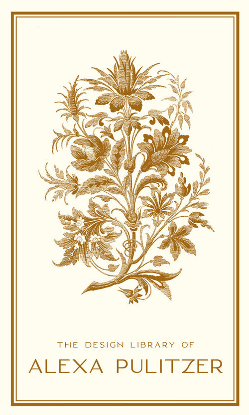 Customizable 'This Design Library of' Floral Tapestry Bookplate Stickers
