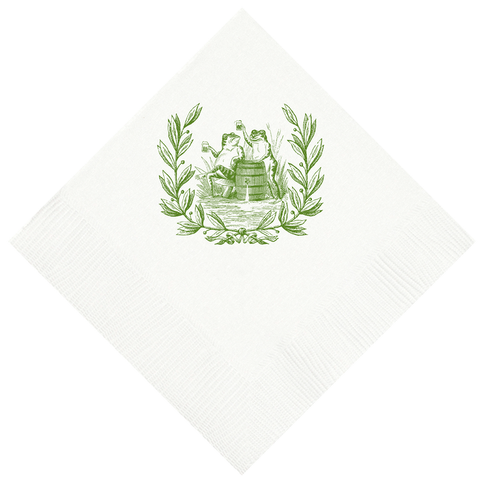 Customizable Toasting Toads Beverage Napkins