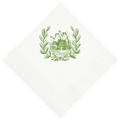 Customizable Toasting Toads Beverage Napkins