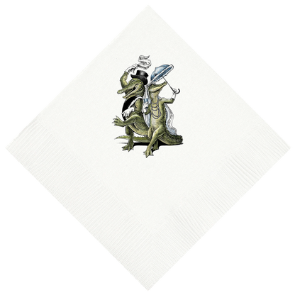 Customizable Wedding Second Line Gators Beverage Napkin