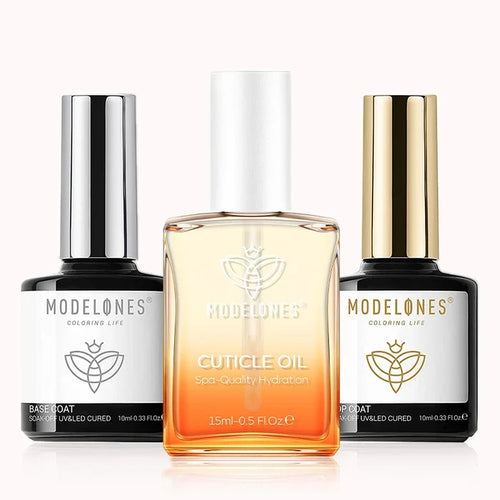 Cuticle Oil with Top & Base Coat Set