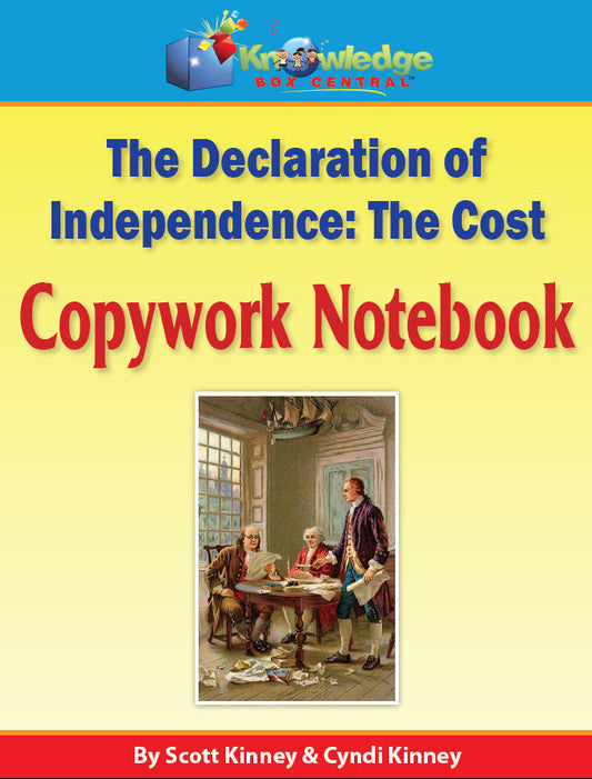 Declaration of Independence Copywork Notebook