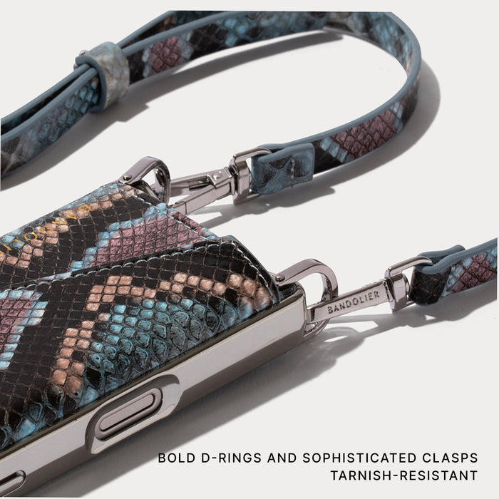 Donna Chrome Crossbody Phone Case - Prism Snake/Silver Chrome
