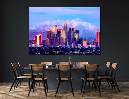 Downtown Los Angeles Sunset Canvas Print #9216