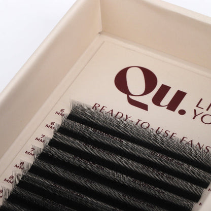 EASY FANS U-Seria Eyelash Extensions Technology – Mixed Curl Set, Black (32 Lines) Qu.Like You