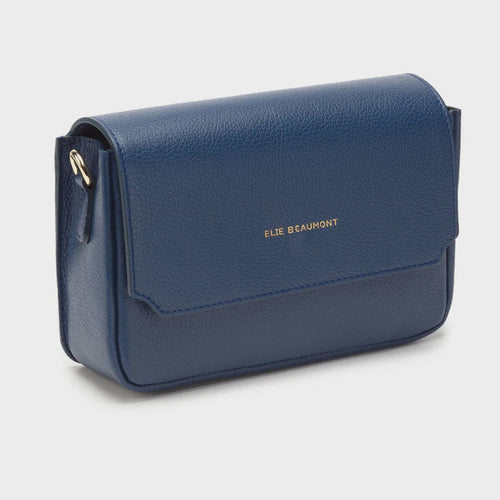 Elie Beaumont Crossbody Fold Bag - Dark Blue
