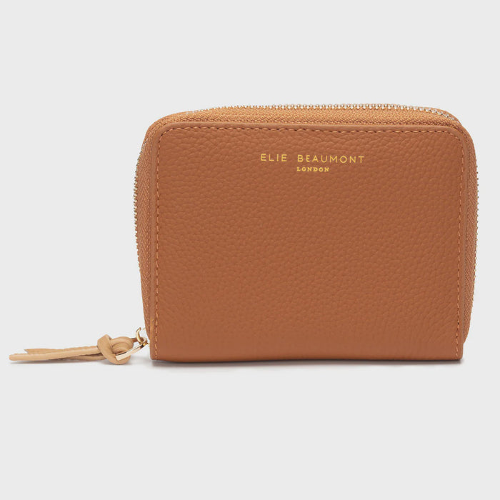 Elie Beaumont Zipper Purse Tan - Coffee