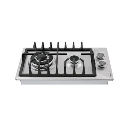 Empava 12 in. 2 burner Gas Cooktop in Stainless Steel (12GC29)