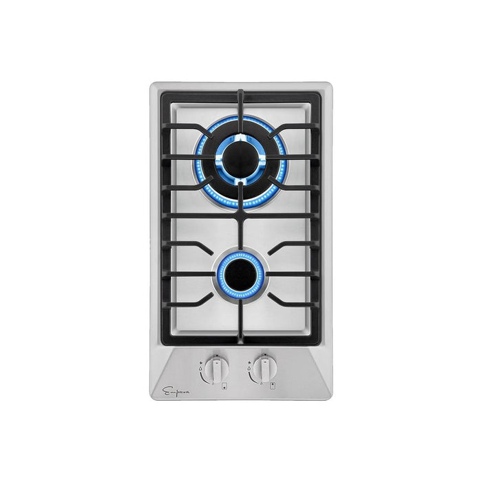 Empava 12 in. 2 burner Gas Cooktop in Stainless Steel (12GC29)