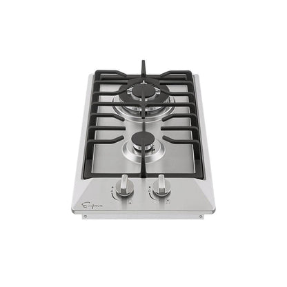 Empava 12 in. 2 burner Gas Cooktop in Stainless Steel (12GC29)