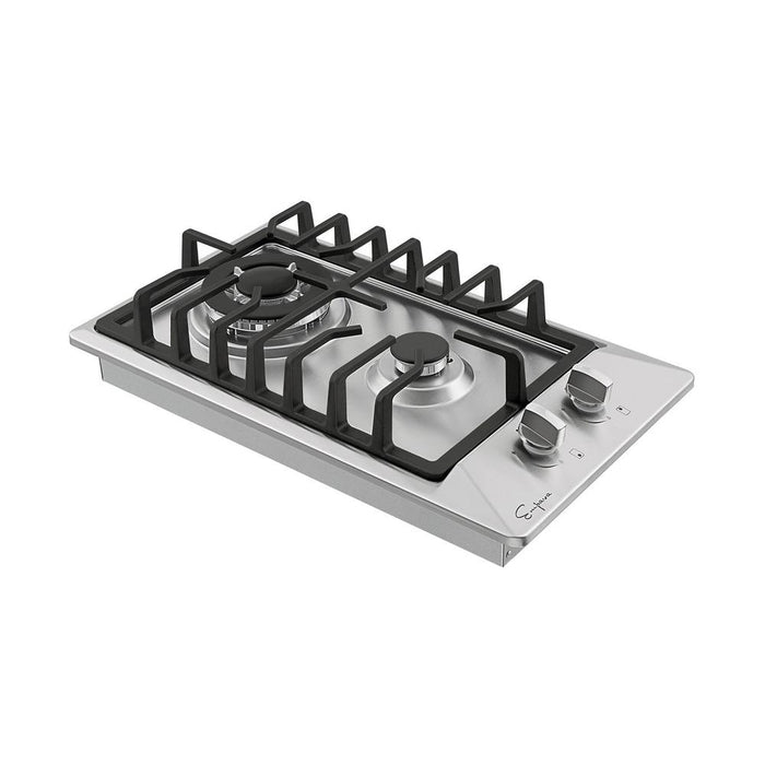 Empava 12 in. 2 burner Gas Cooktop in Stainless Steel (12GC29)