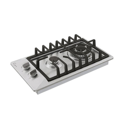 Empava 12 in. 2 burner Gas Cooktop in Stainless Steel (12GC29)