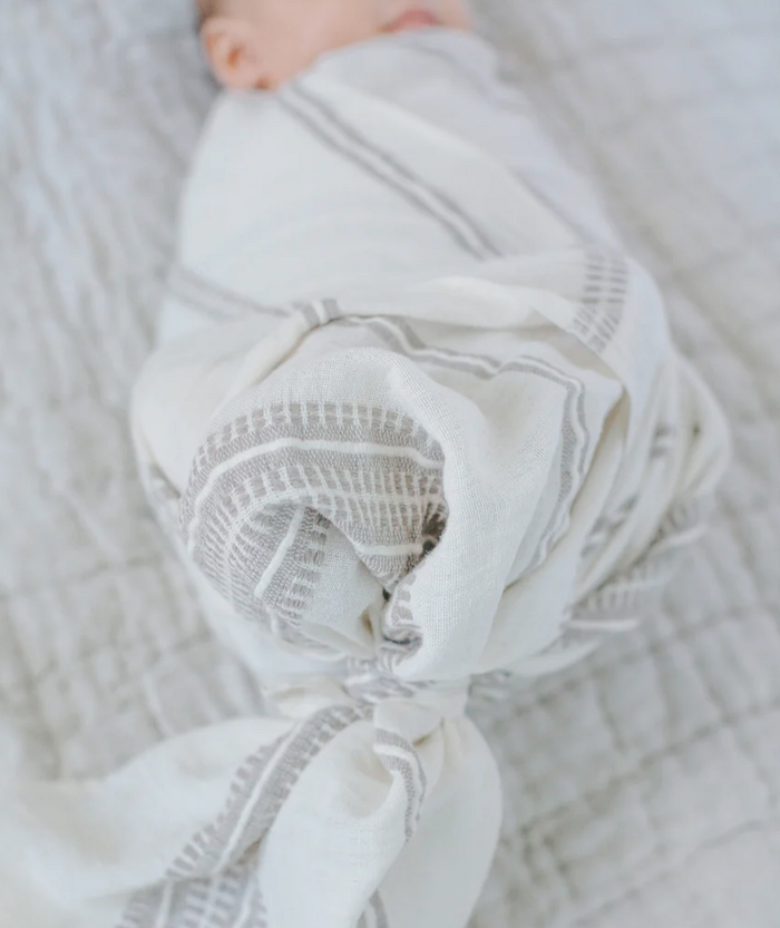 Ethiopian Hand-Woven Organic Cotton Baby Swaddle - Fair trade