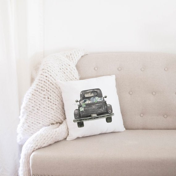 Fall farmhouse Truck Pillow Cover 1