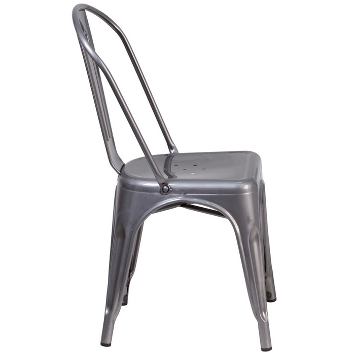 Metal Indoor Stackable Tolix Farmhouse Chair