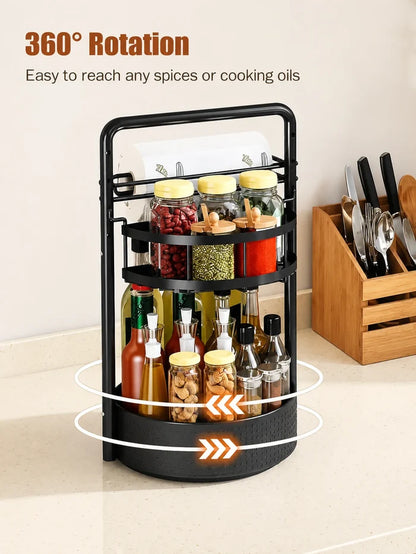 Fawn 2-Tier Lazy Susan Spice Rack