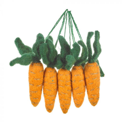 Felt Carrots Decoration Set of 5