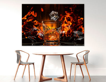 Fiery Abstract Canvas Print #1326