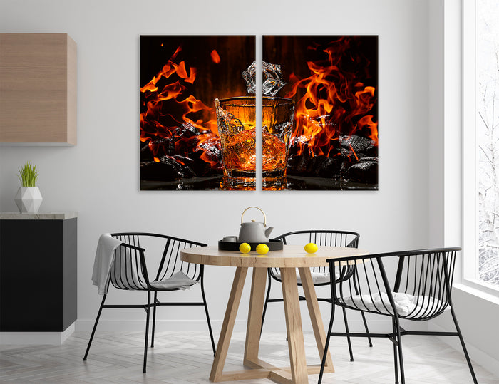 Fiery Abstract Canvas Print #1326