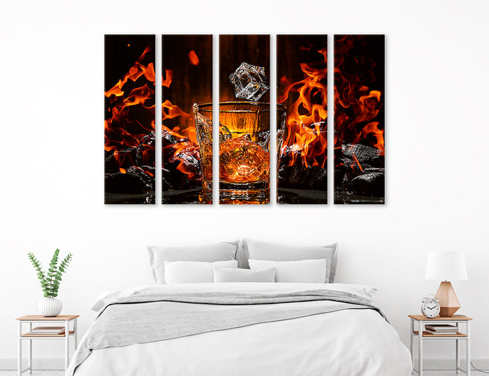 Fiery Abstract Canvas Print #1326