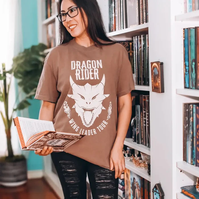 Fourth Wing Inspired: Wing Leader Tour Heavy Weight Tee Shirt