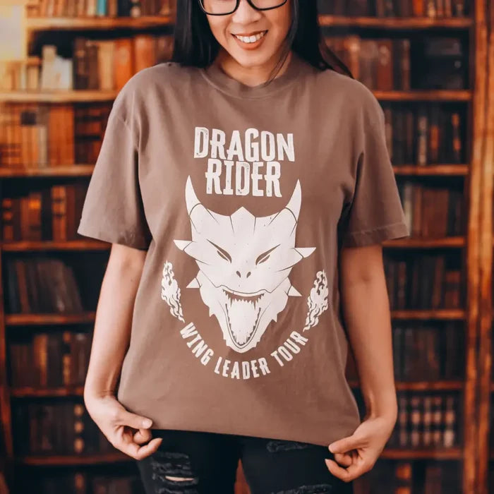 Fourth Wing Inspired: Wing Leader Tour Heavy Weight Tee Shirt